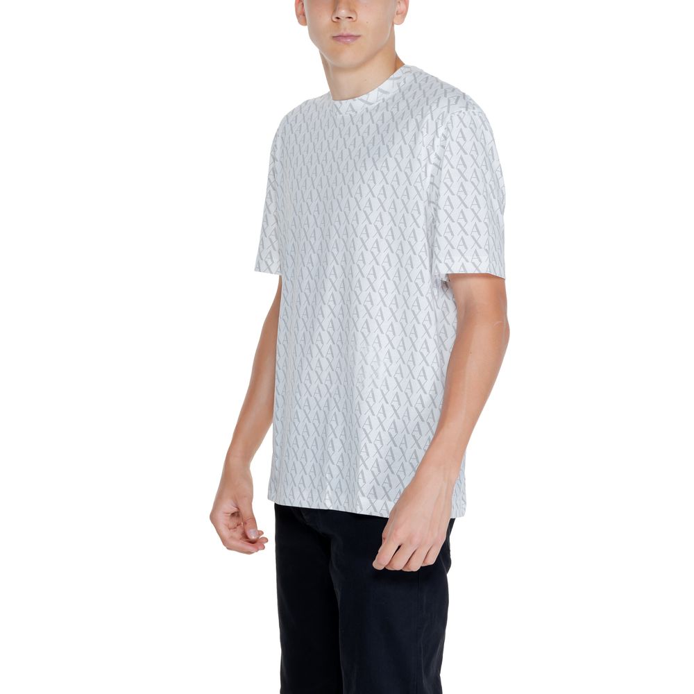 Armani Exchange Bela bombažna majica