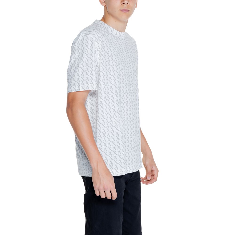 Armani Exchange Bela bombažna majica