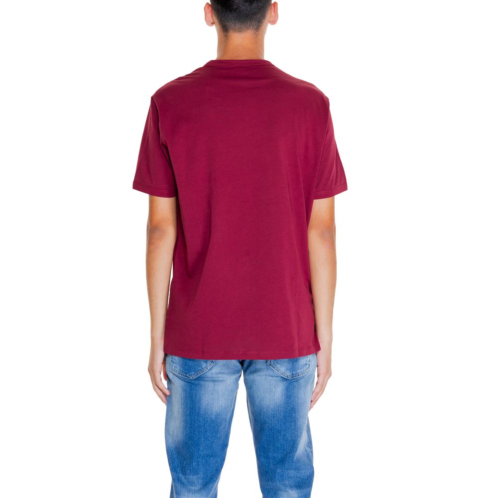 Bombažna majica Armani Exchange Bordeaux