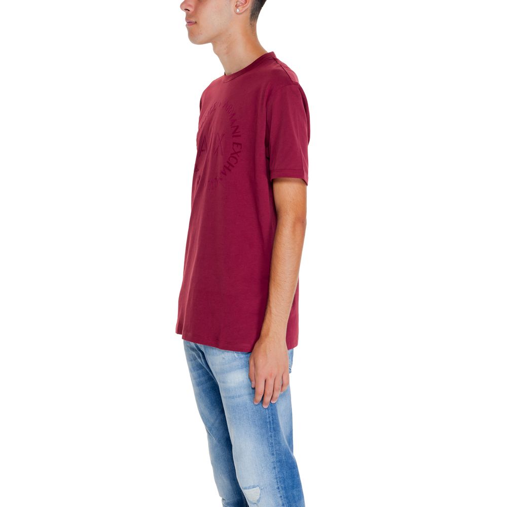 Bombažna majica Armani Exchange Bordeaux