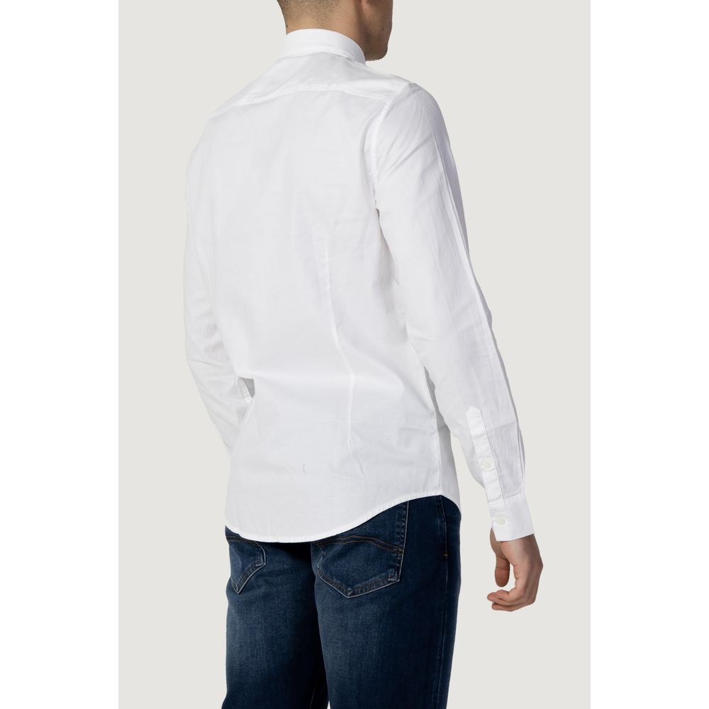 Bela bombažna srajca Armani Exchange