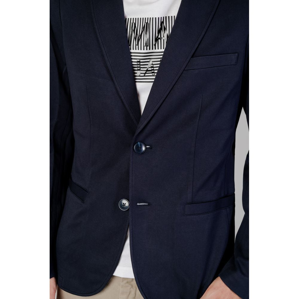Armani Exchange Modra jopica iz viskoze