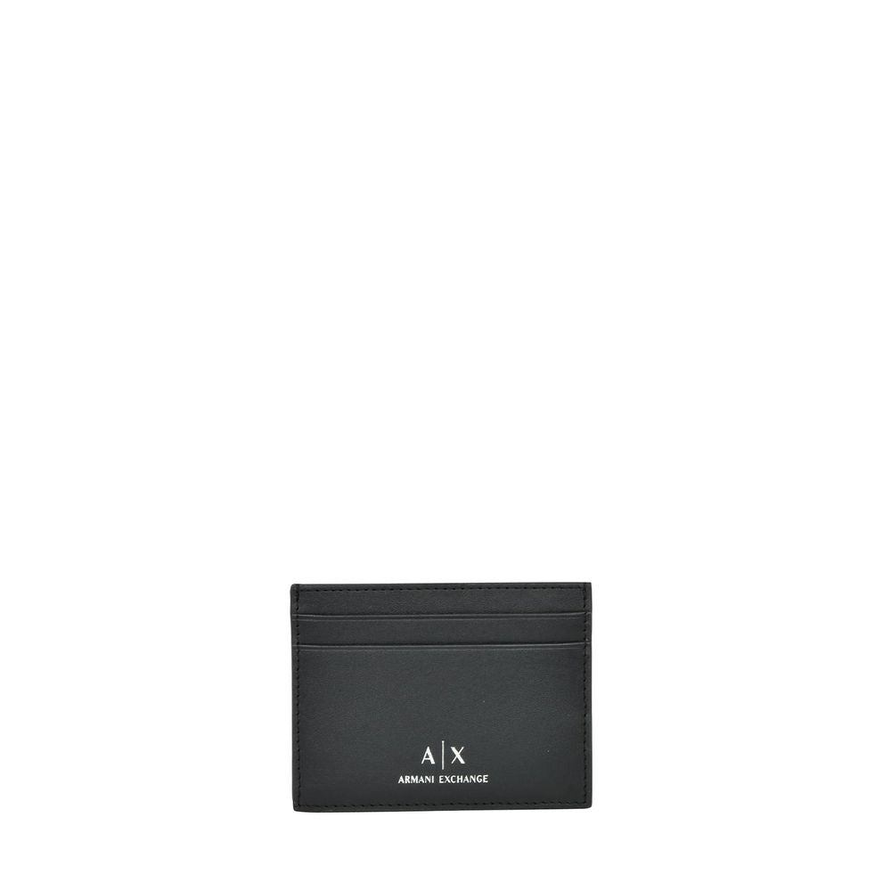 Armani Exchange Črna usnjena denarnica
