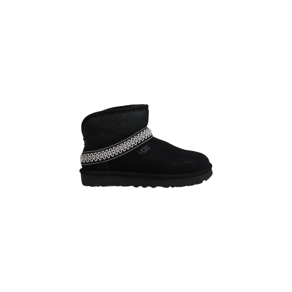 UGG Black Suede Leather Ankle