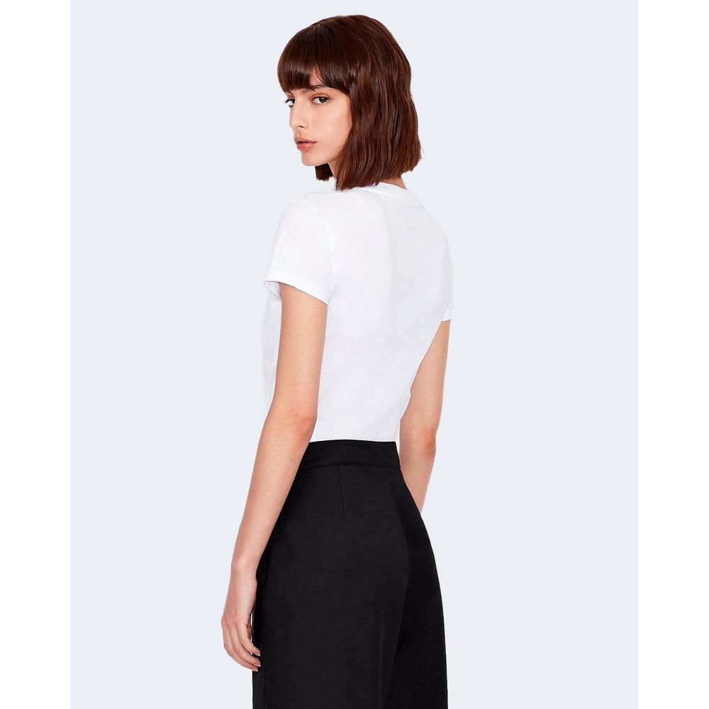 Armani Exchange Bela bombažna majica