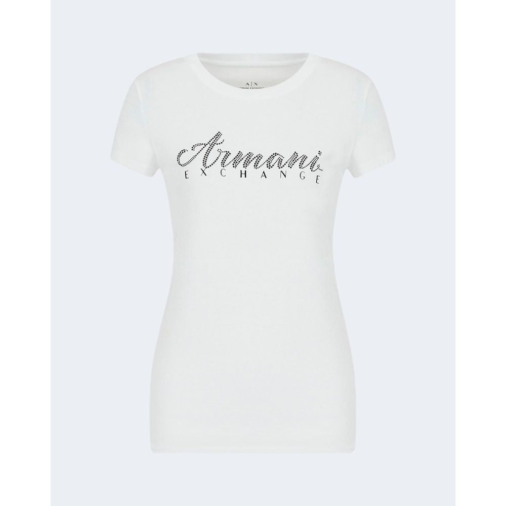 Armani Exchange Bela bombažna majica