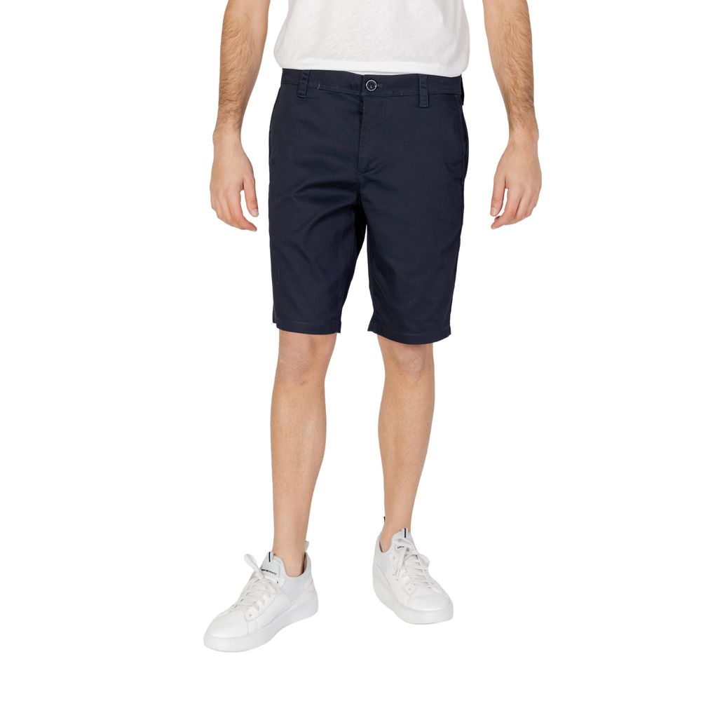 Armani Exchange Modre bombažne kratke hlače