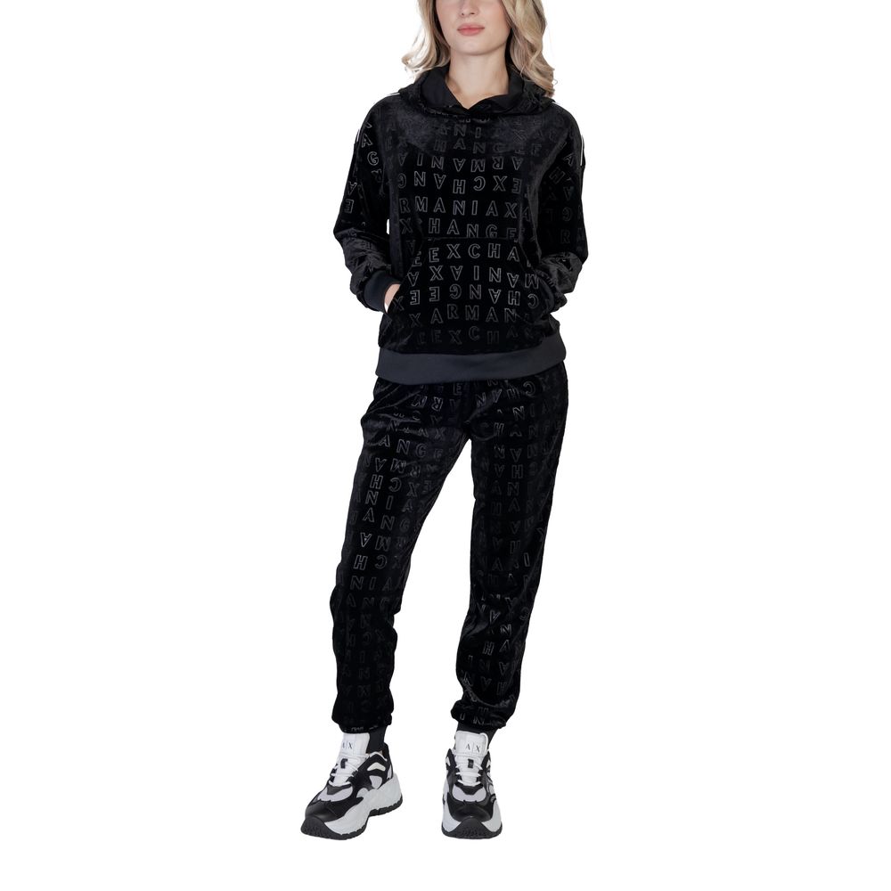Armani Exchange Črn pulover iz poliestra