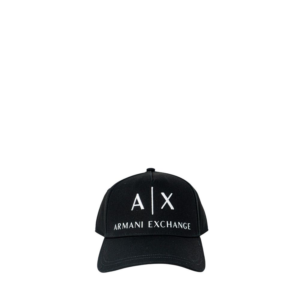 Armani Exchange Črni bombažni klobuki in kape