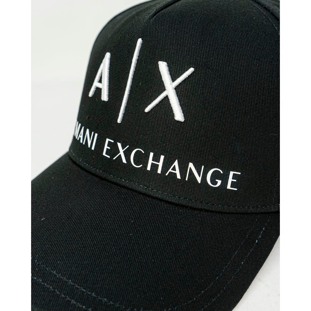 Armani Exchange Črni bombažni klobuki in kape