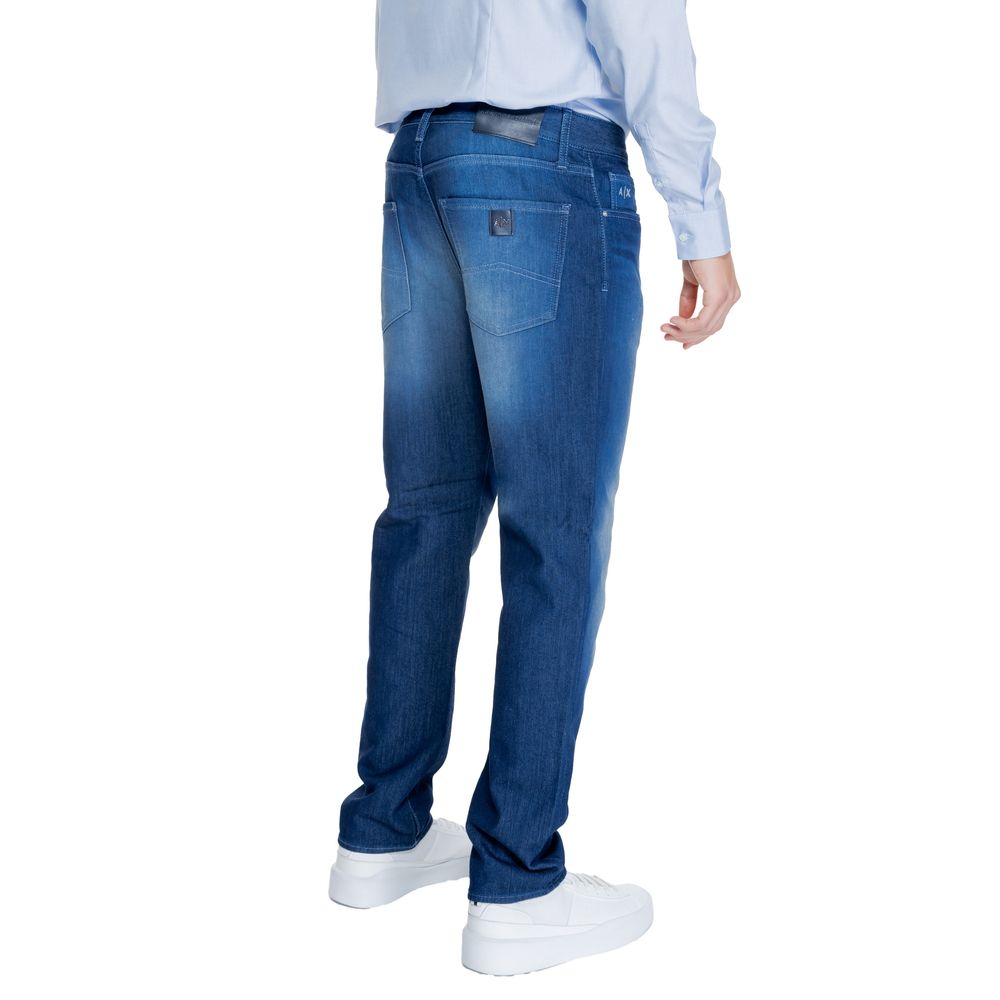 Armani Exchange Blue Cotton Skinny Pant