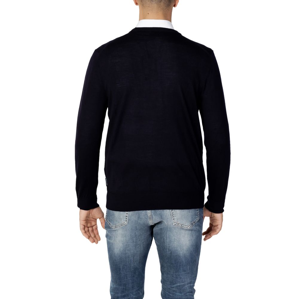 Armani Exchange Modra volnena majica