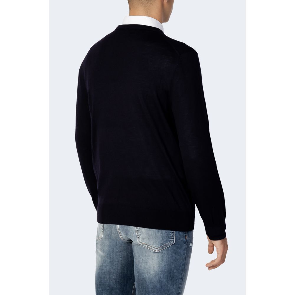 Armani Exchange Modra volnena majica