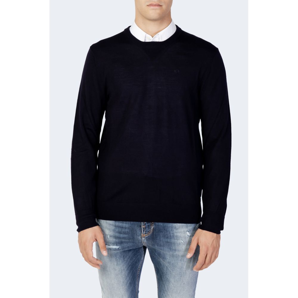 Armani Exchange Modra volnena majica