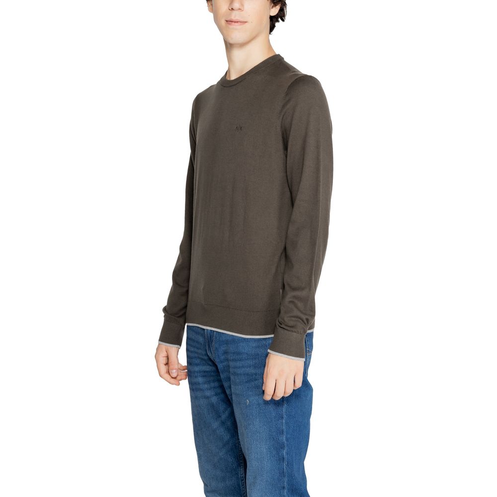 Armani Exchange Zelena bombažna majica