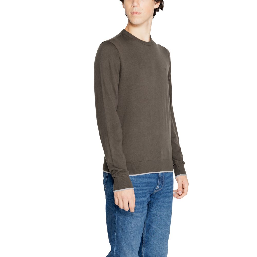 Armani Exchange Zelena bombažna majica