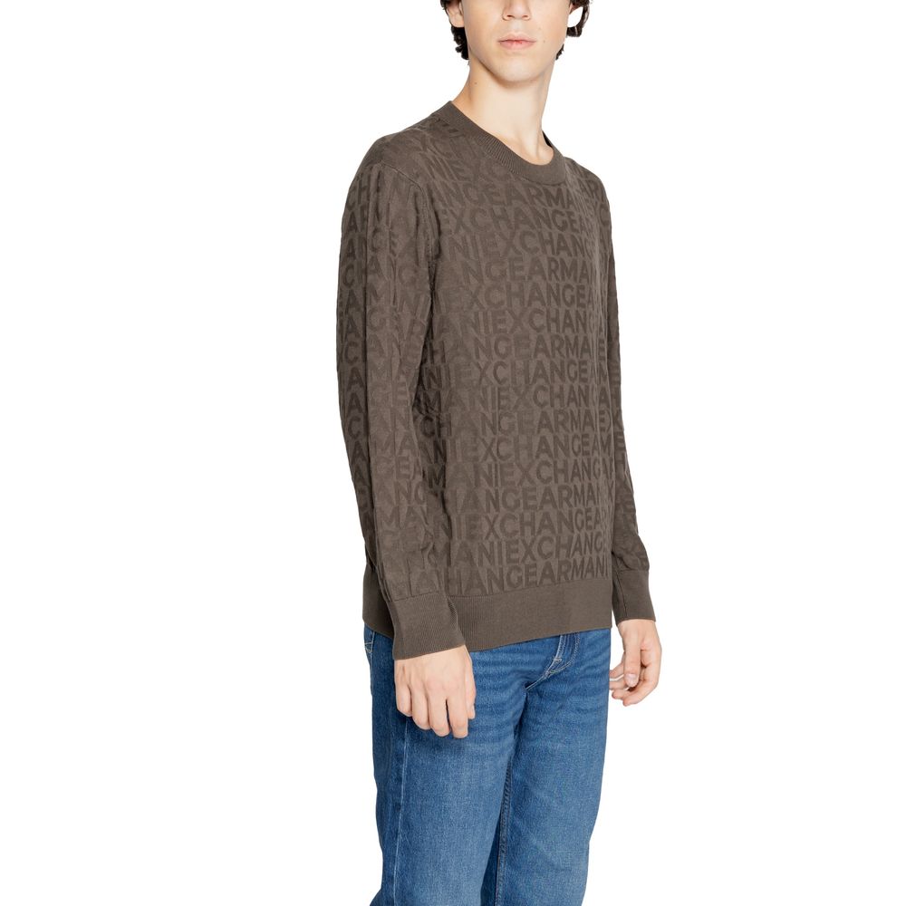 Armani Exchange Zelena majica iz viskoze