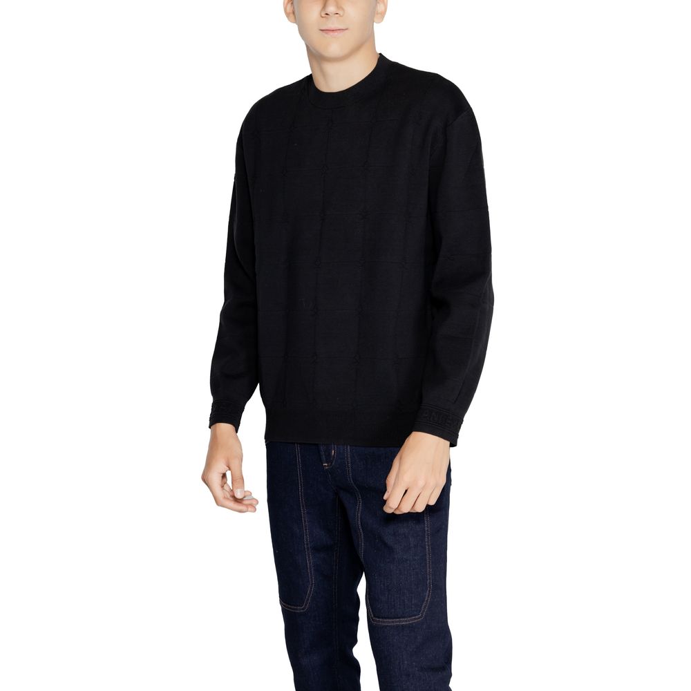 Armani Exchange Črna bombažna majica