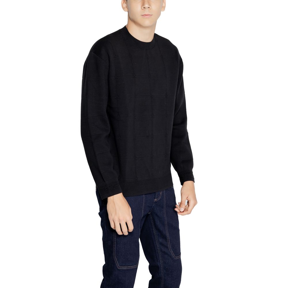 Armani Exchange Črna bombažna majica