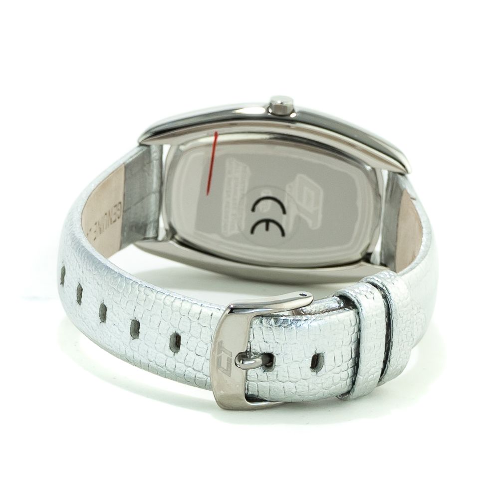 Srebrna usnjena ura Chronotech