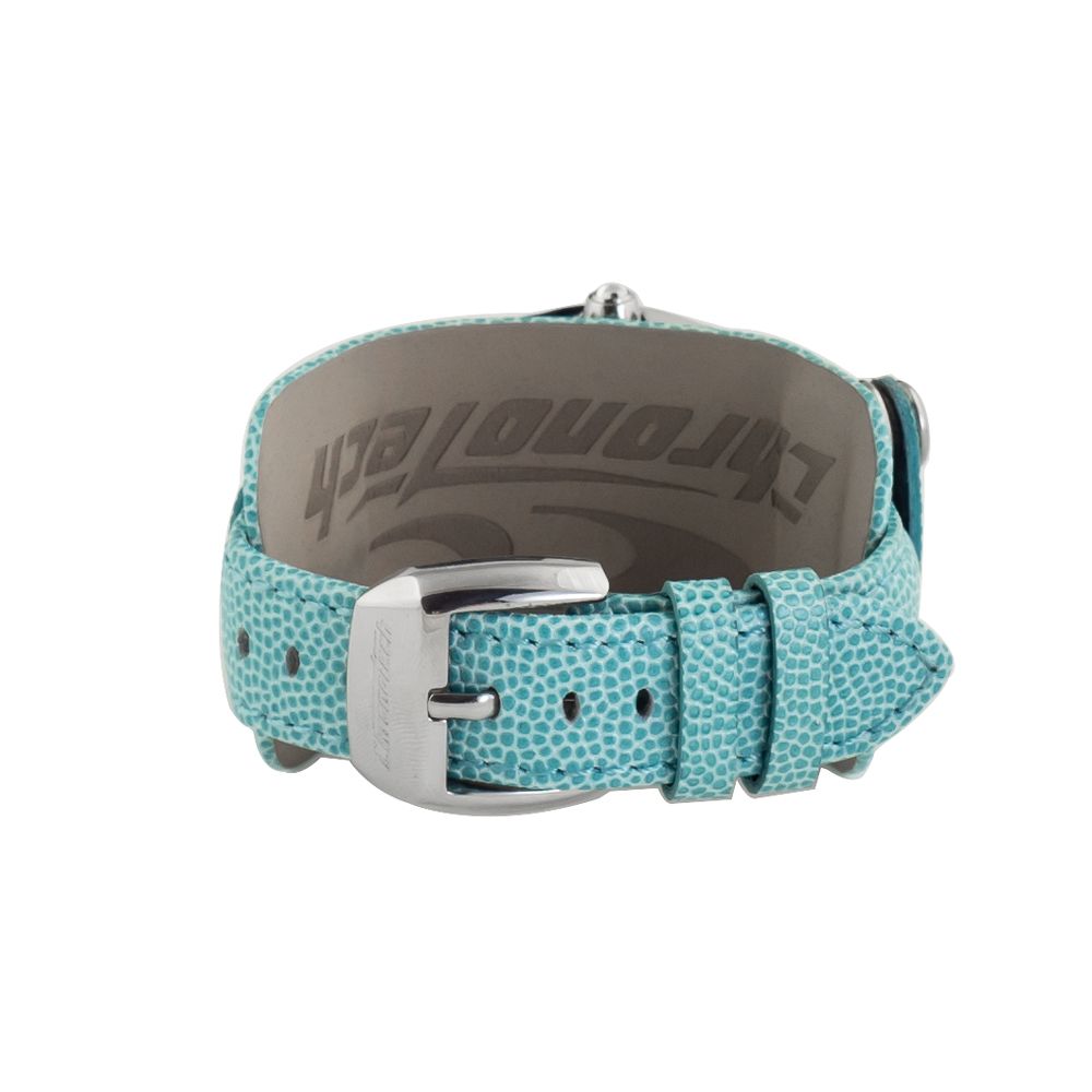 Modra usnjena ura Chronotech