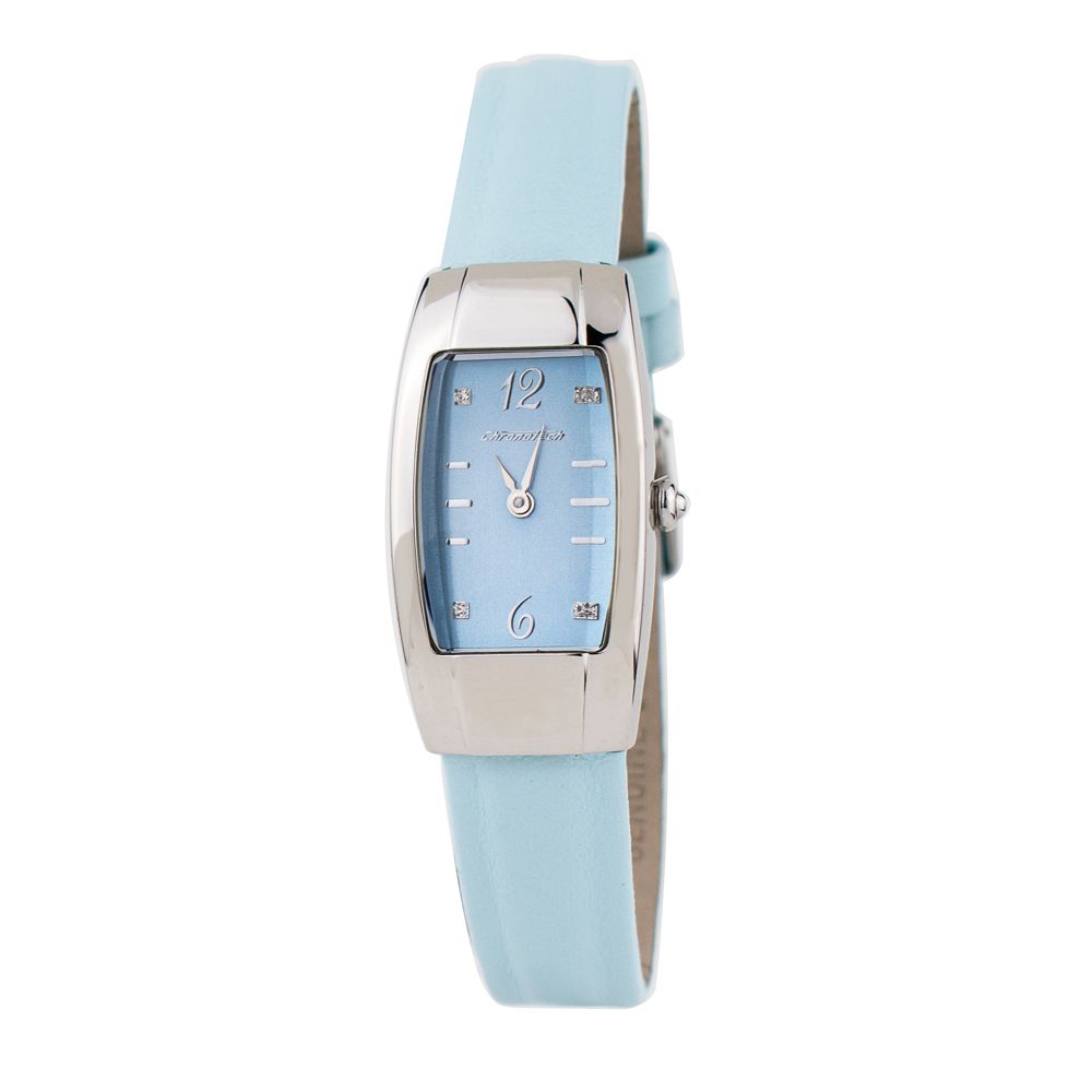 Modra usnjena ura Chronotech