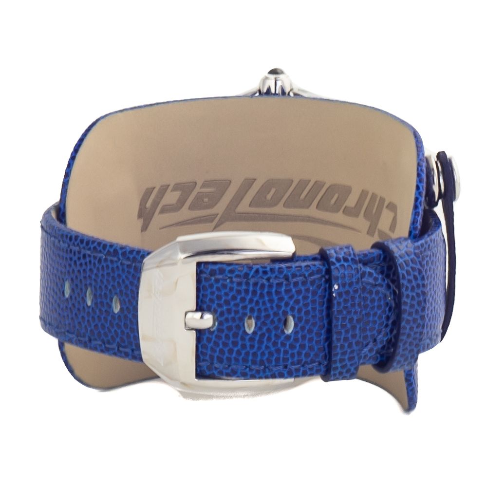 Modra usnjena ura Chronotech