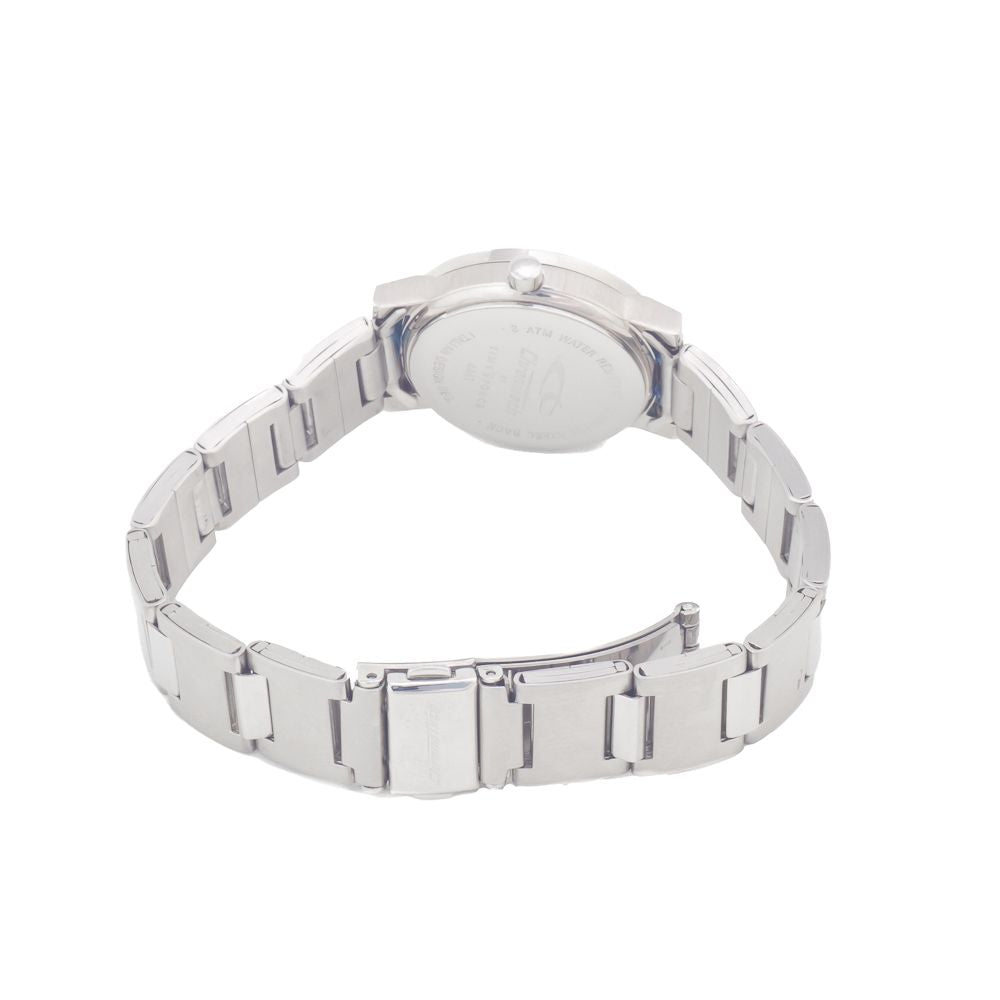 Kronotečna ura iz nerjavečega jekla v sivi barvi