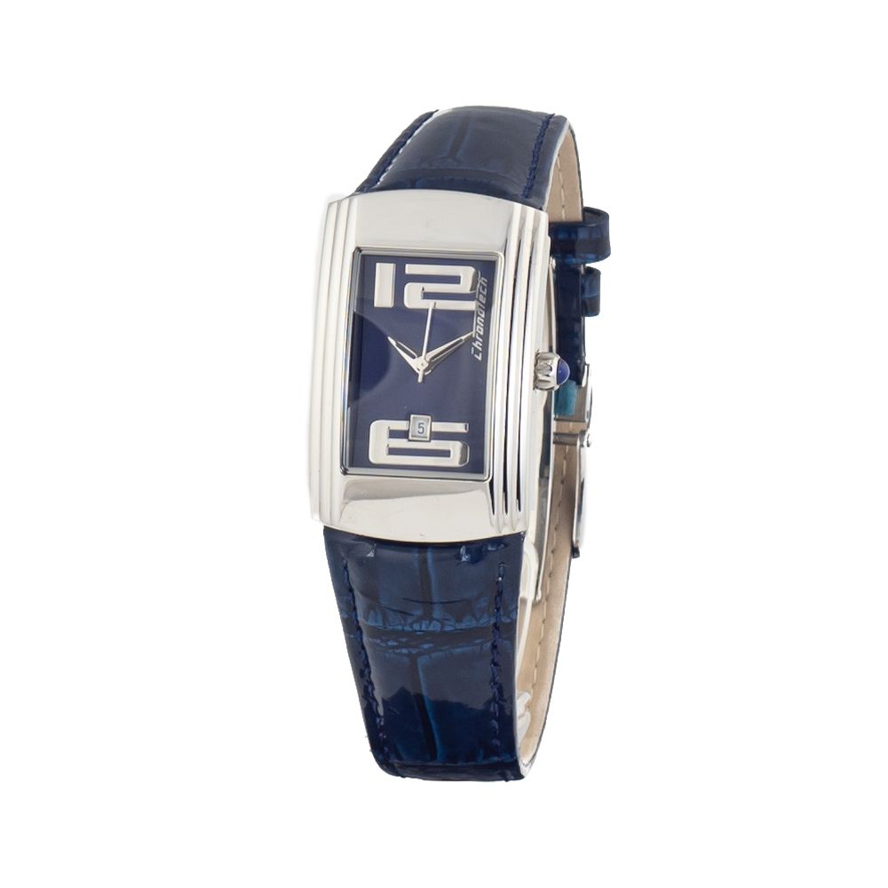 Modra usnjena ura Chronotech