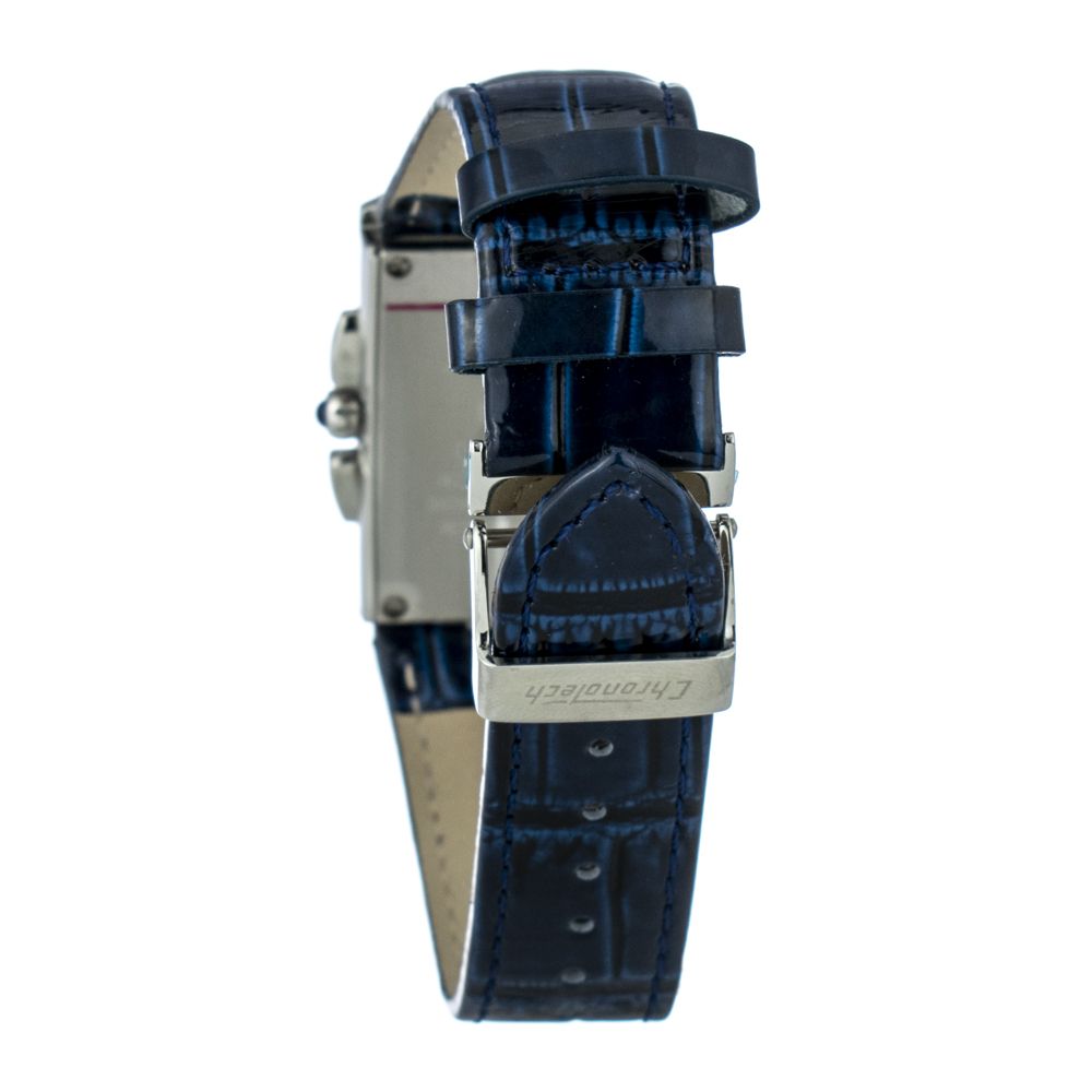 Modra usnjena ura Chronotech