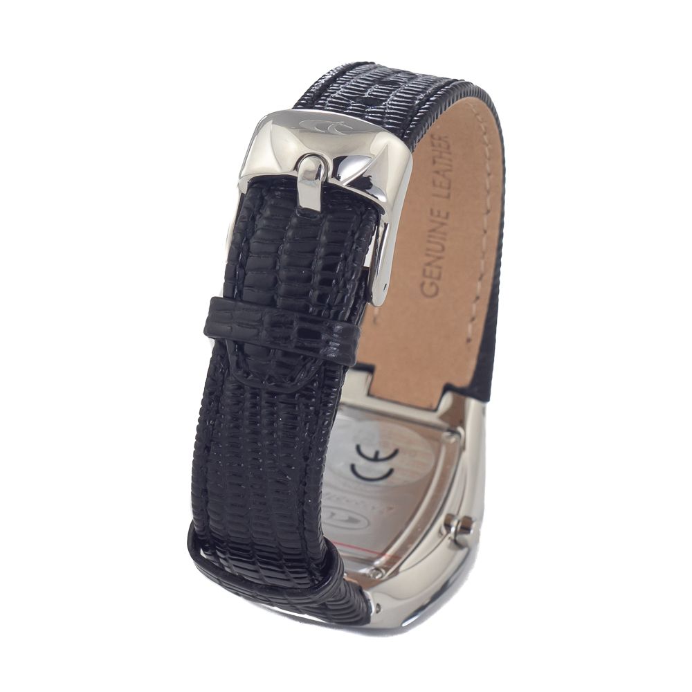 Črna usnjena elegantna ura