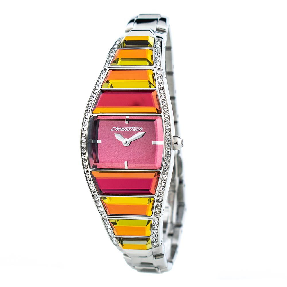 Chronotech Silver Stainless Steel Watch