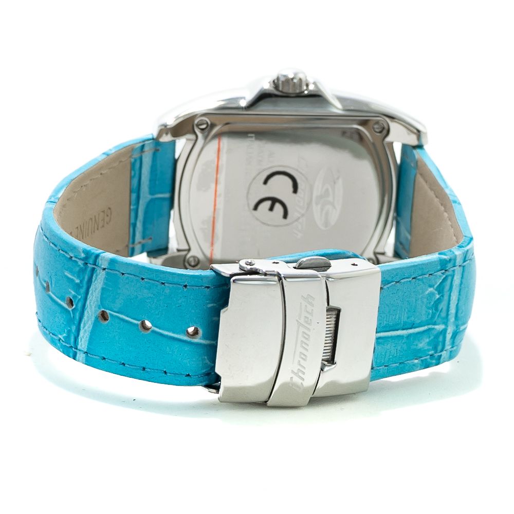 Chronotech Blue Leather Dress Watch