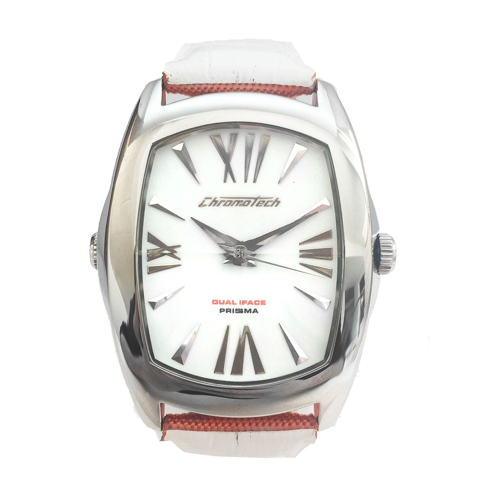 Chronotech oranžna usnjena ura