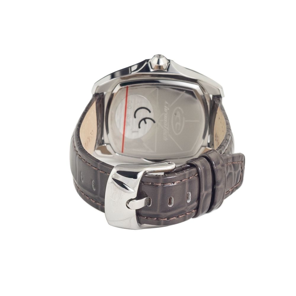 Črna usnjena ura Chronotech