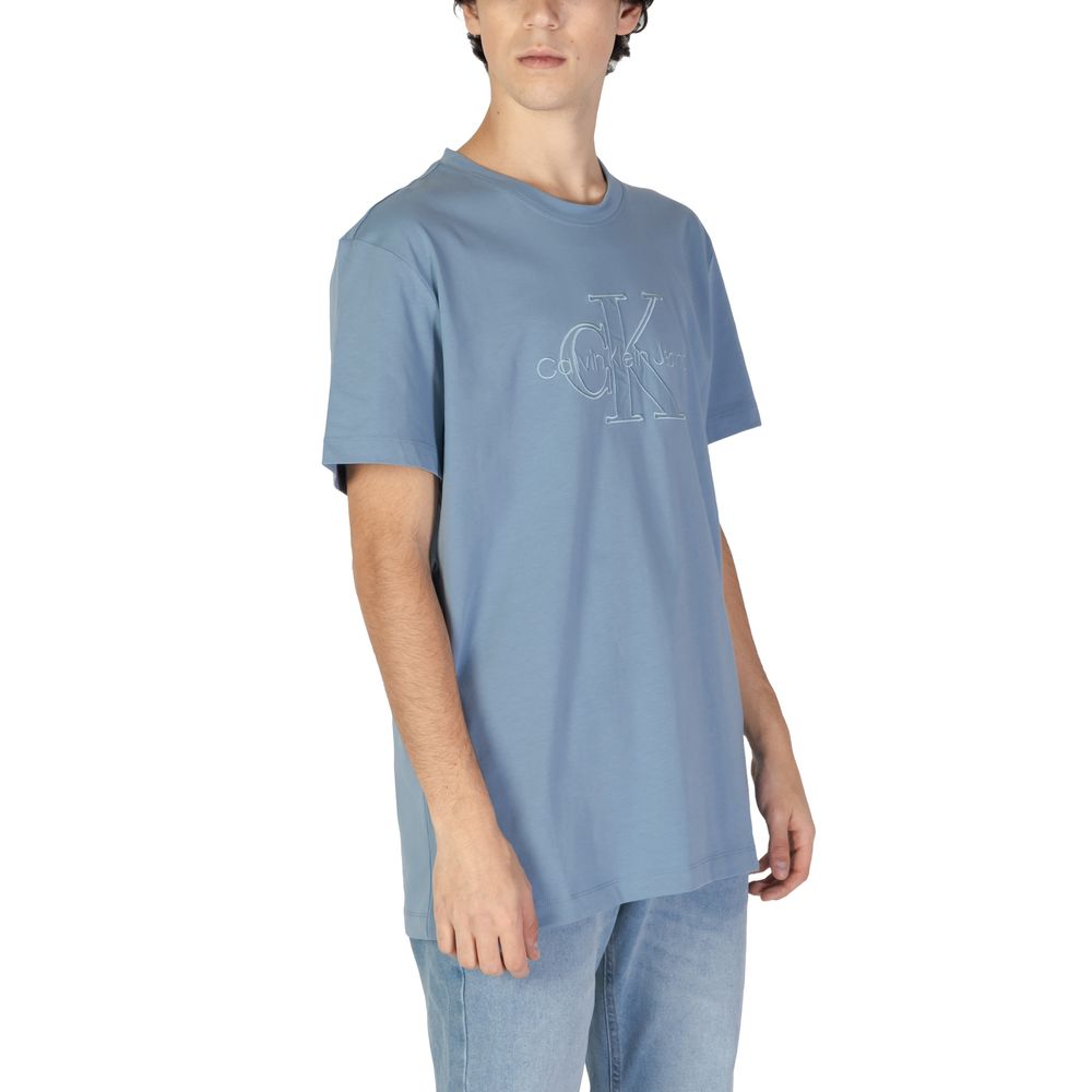 Calvin Klein Jeans Modra bombažna majica