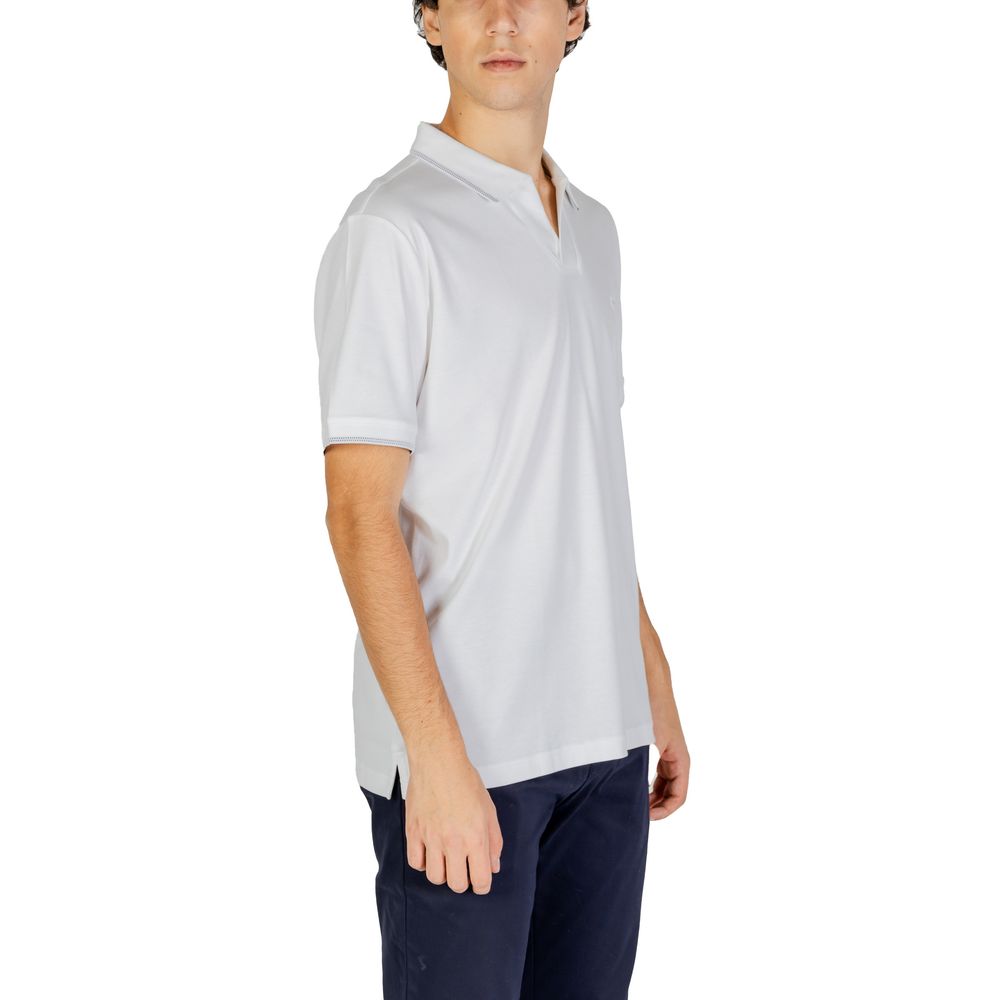 Calvin Klein Jeans Bela bombažna polo majica