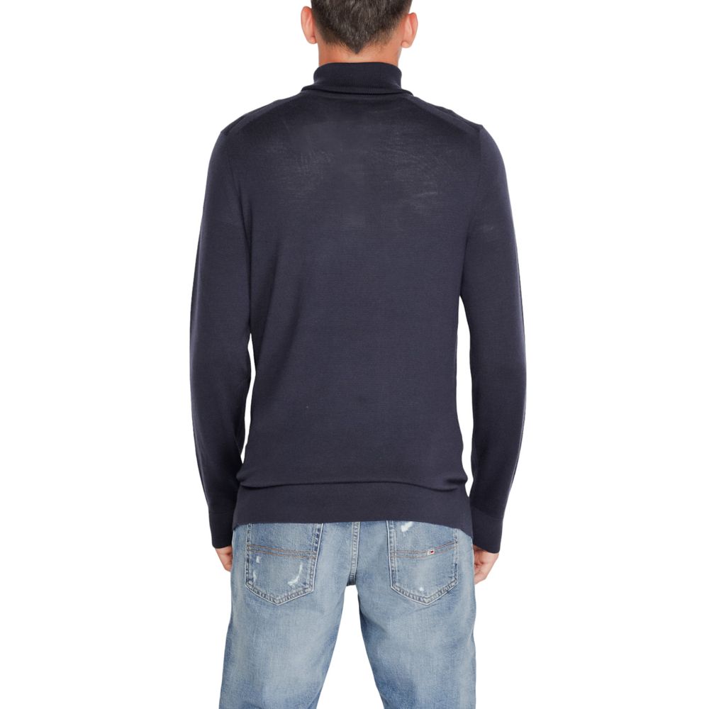 Calvin Klein Blue Wool Turtleneck