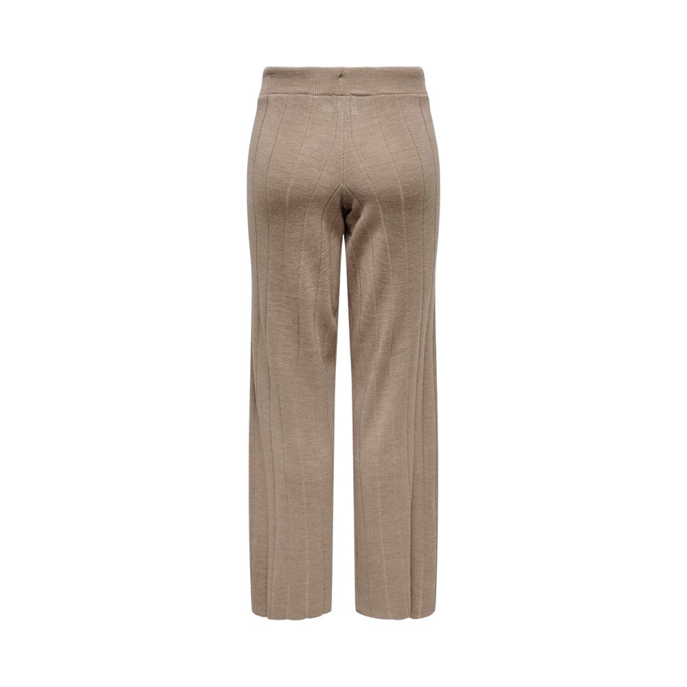 Only Beige Marabou Jeans & Pant