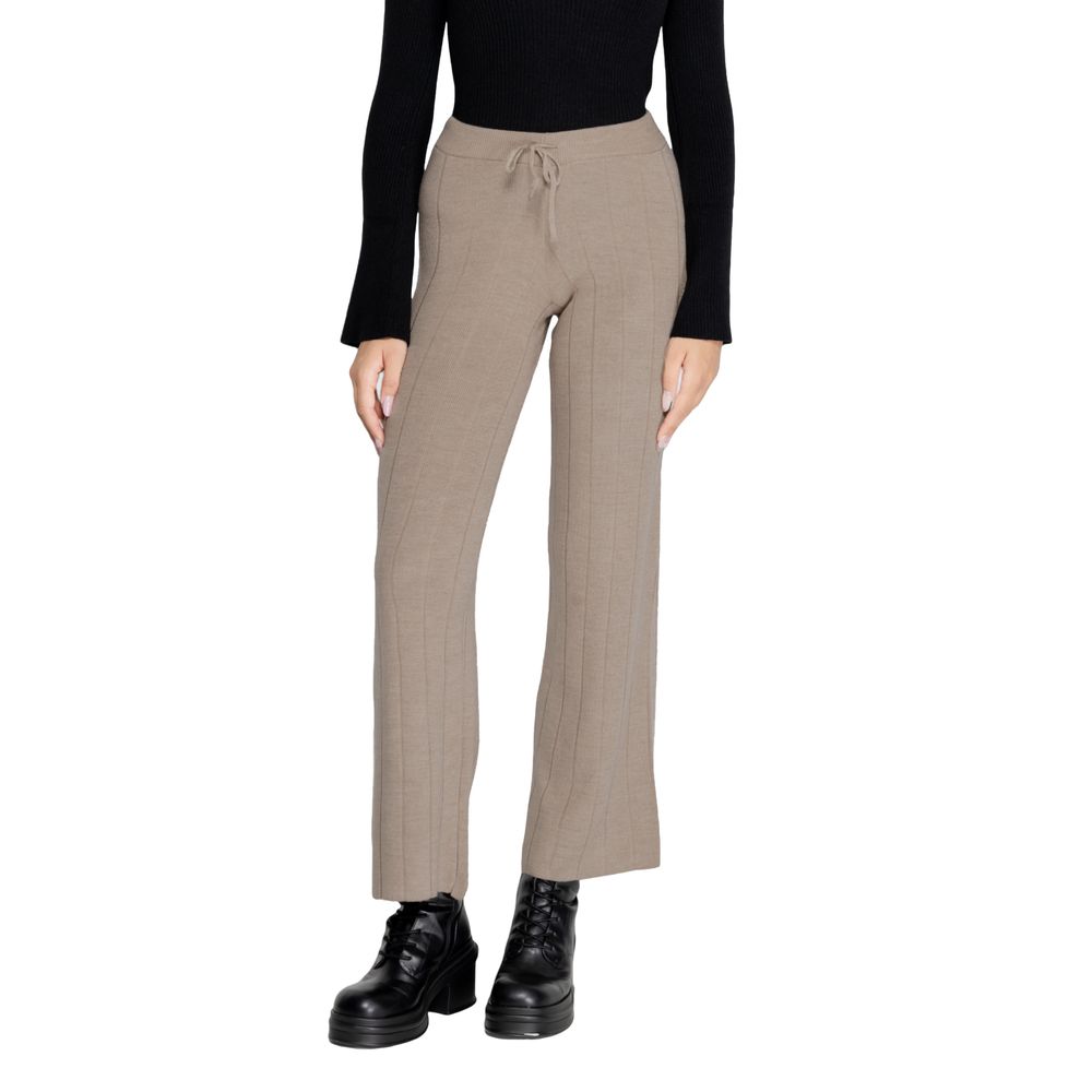 Only Beige Marabou Jeans & Pant