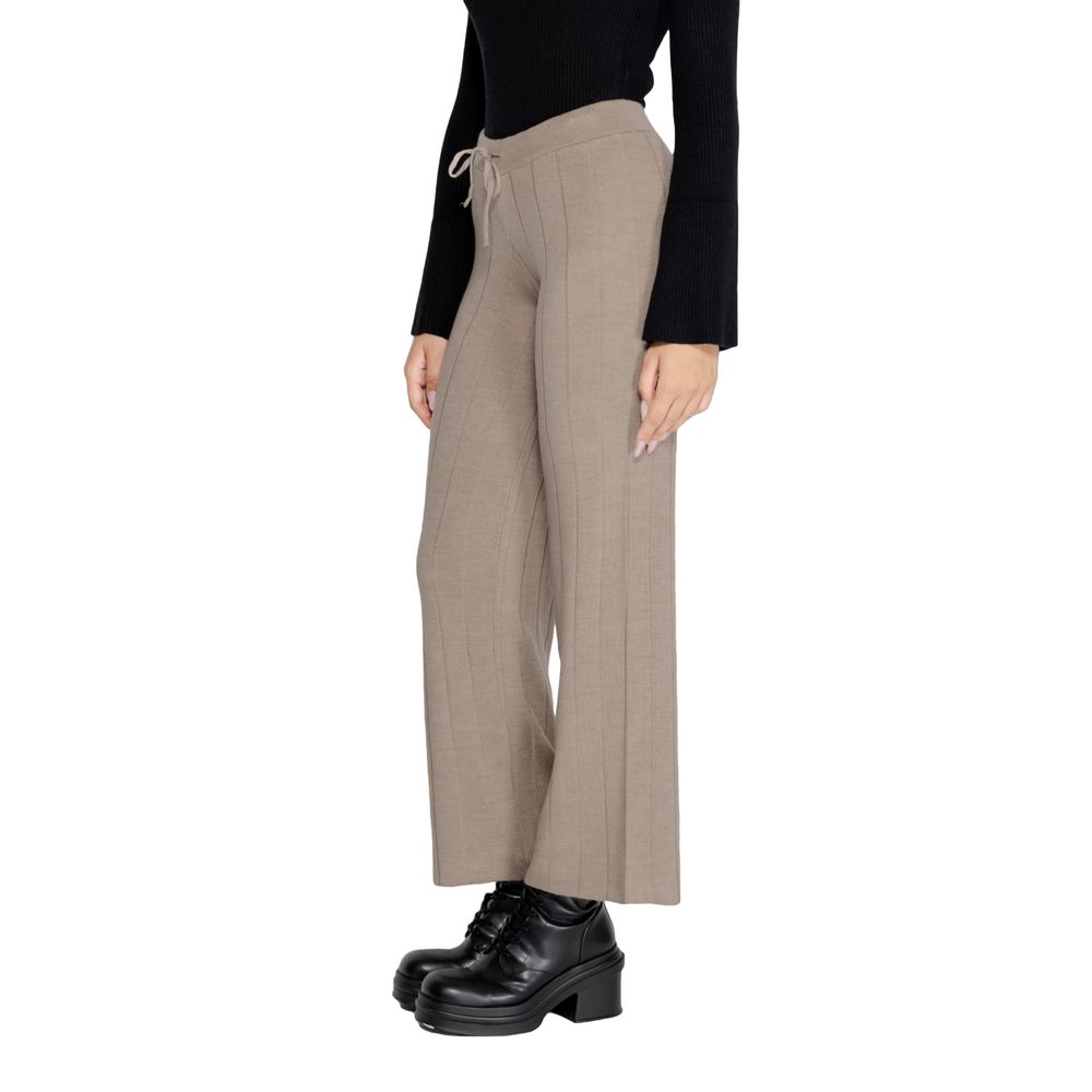 Only Beige Marabou Jeans & Pant