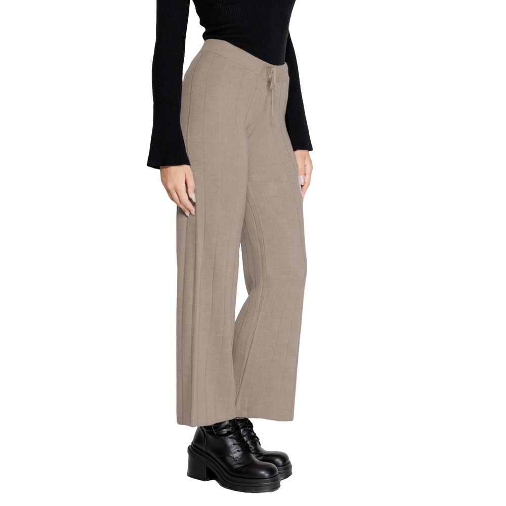 Only Beige Marabou Jeans & Pant