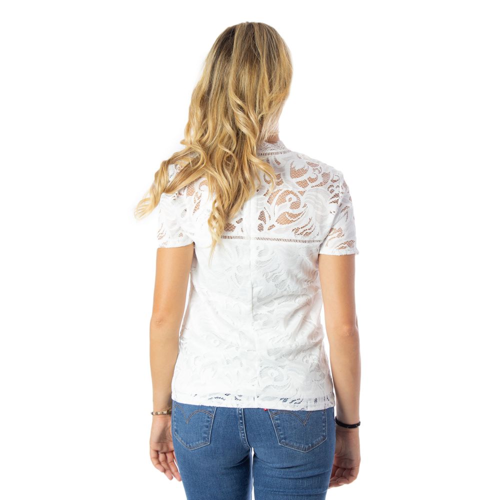 Vila Clothes Cream Polyamide T-Shirt