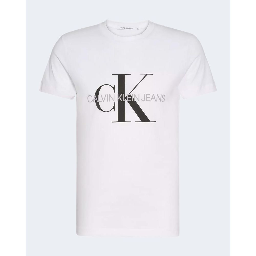 Calvin Klein Jeans Bela bombažna majica