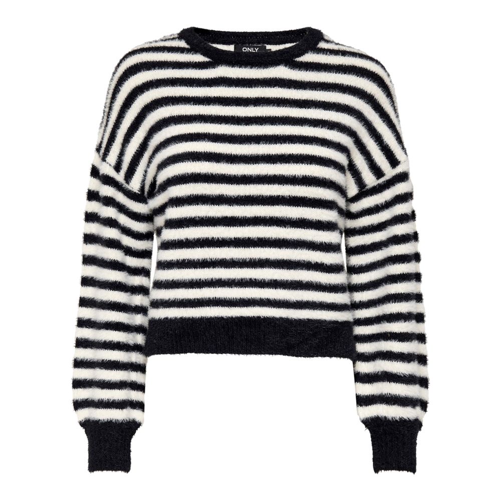 Only Black And White Marabou Tops & T-Shirt