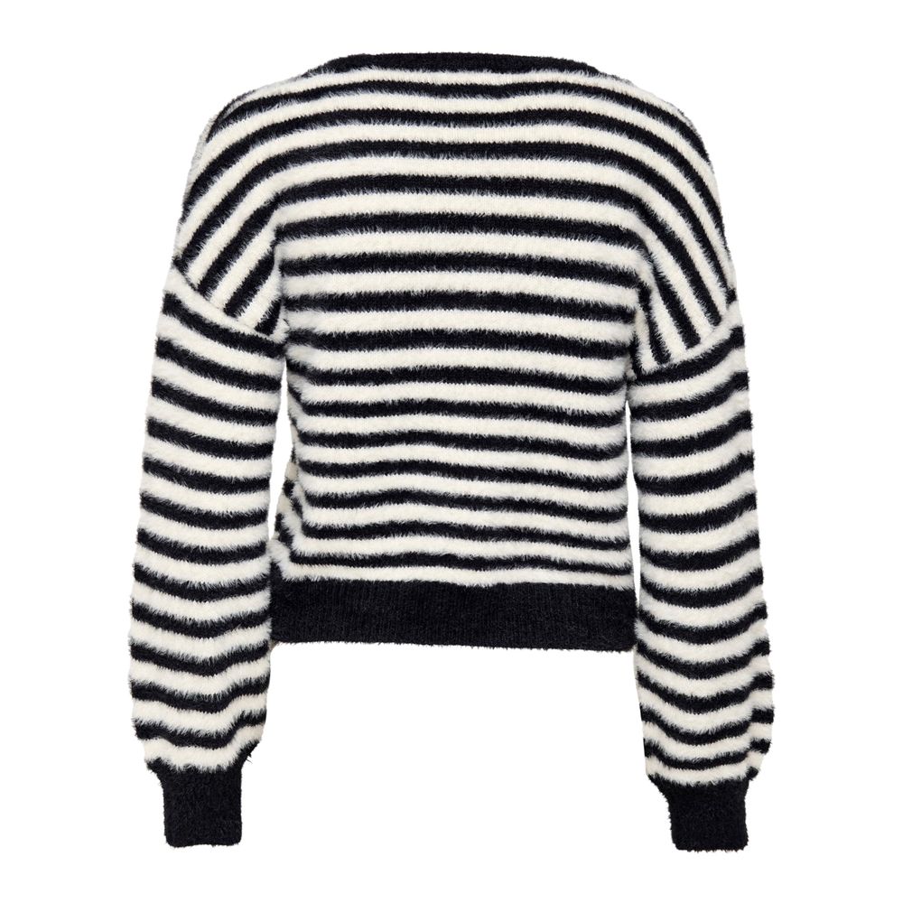 Only Black And White Marabou Tops & T-Shirt