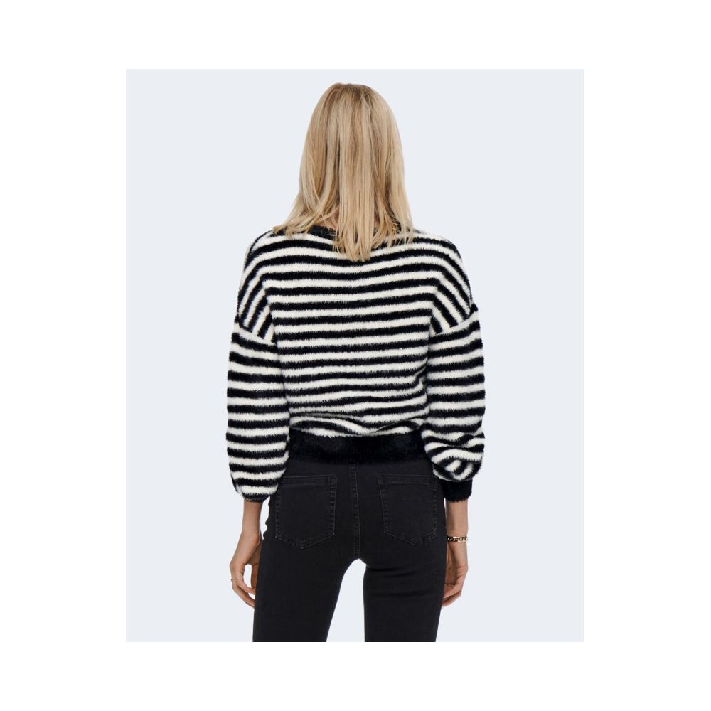 Only Black And White Marabou Tops & T-Shirt