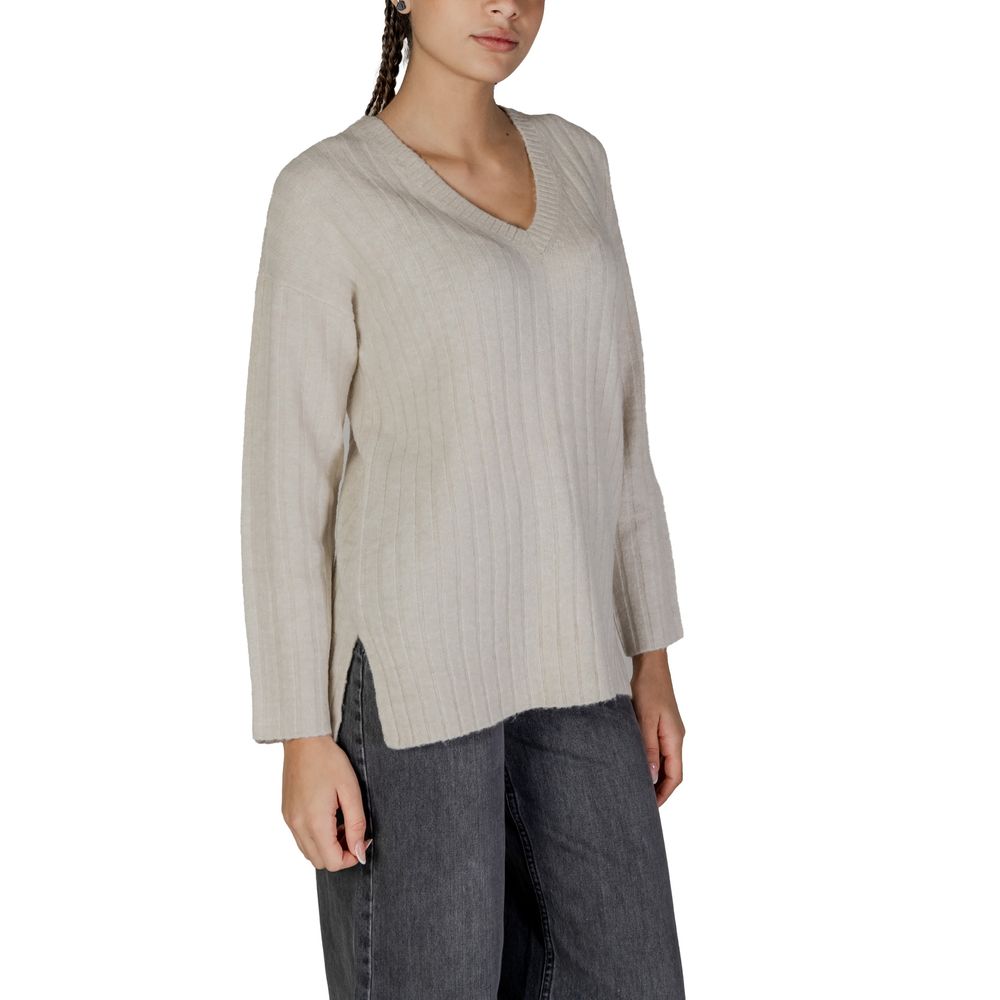Vila Clothes Beige Marabou Sweater