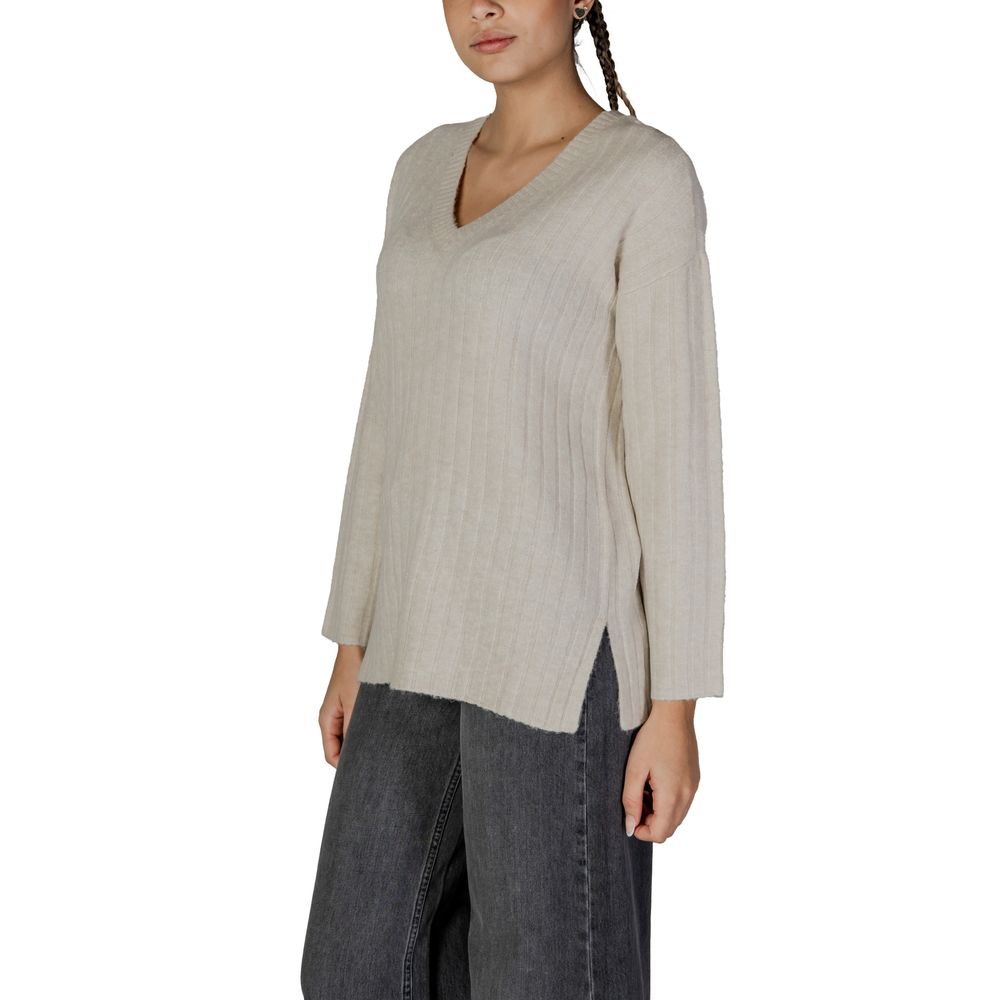 Vila Clothes Beige Marabou Sweater