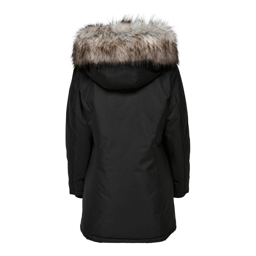Only Black Polyester Parka